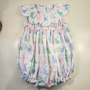 Cecil & Lou Smocked Easter Bunnies Bubble 18M